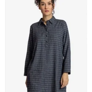 Bestes Angebot 💯 Bekleidung Elkline Flanellkleid International In Blue – Grey Günstig Kaufen 💯 13