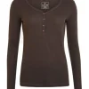 Auslauf ❤️ Bekleidung Elkline Langarmshirt Heyday In Brownmelange Günstig Kaufen ⌛ 29