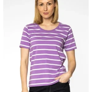 Budget 🛒 Bekleidung Elkline T-Shirt Anna In Hyacinth – White Günstig Kaufen 🎁 10