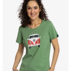 Aktion 🔥 Bekleidung Elkline T-Shirt Kult VW T1 In Mossgreen Günstig Kaufen 🔥 7