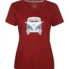 Aktion 🔔 Bekleidung Elkline T-Shirt Kult VW T1 In Syrahred Günstig Kaufen ✨ 5
