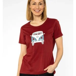 Aktion 🔔 Bekleidung Elkline T-Shirt Kult VW T1 In Syrahred Günstig Kaufen ✨ 10